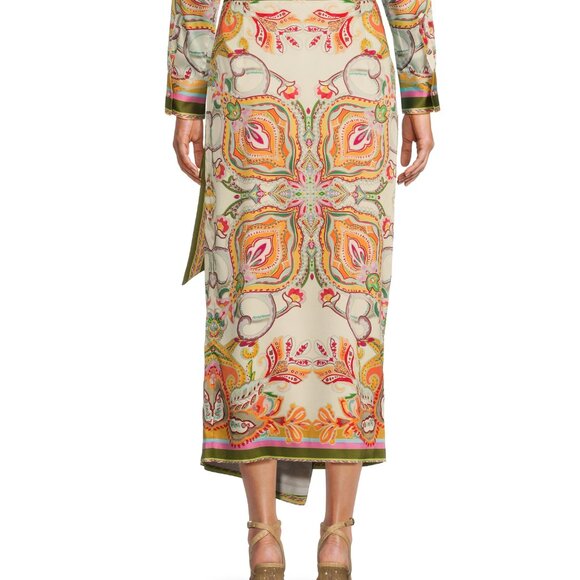 ANTONIO MELANI Multicolor Paisley Midi Skirt - Picture 2 of 3